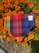 Load image into Gallery viewer, Blue &amp; Red Fall Plaid Bandana