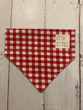 Load image into Gallery viewer, Red Gingham Bandana